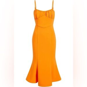 LIKELY LYLA TRUMPET ORANGE DRESS SIZE 2 IN EXCELLENT CONDITION